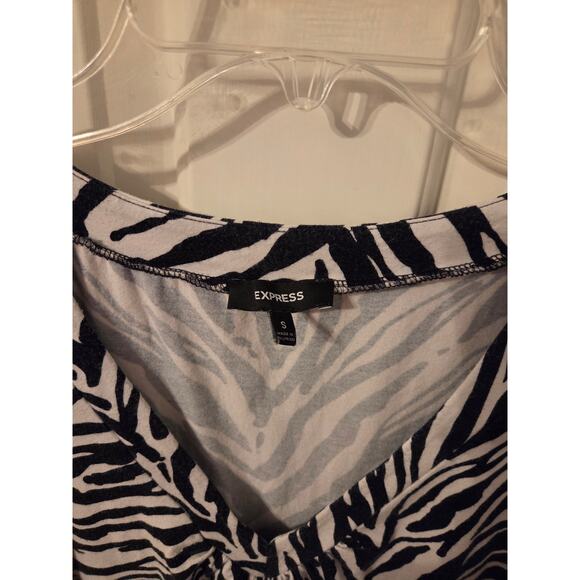 Express Y2K Zebra Print Sleeveless Top – Size Small - Picture 2 of 5